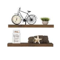 Set of 2 Handmade Decor Floating Shelves Rustic Wood Wall Shelf